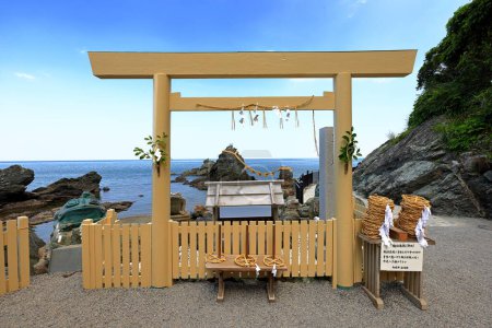 Photo for Futamiokitama Shrine near Sacred Meoto Iwa (Wedded Rocks) at Futami, Mie Prefecture, Japan - Royalty Free Image