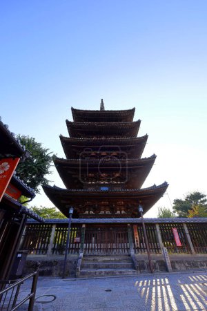 Photo for Tower of Yasaka, Hokan-ji Temple or Yasaka Pagoda, 46 meter tall, in Kyoto, Japan. - Royalty Free Image
