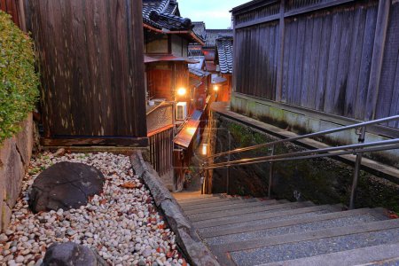 Photo for Kazuemachi Chaya District with teahouses and shops situated at Kazuemachi, Kanazawa, Ishikawa, Japan - Royalty Free Image