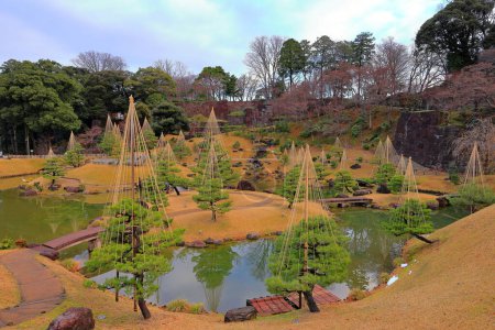 Gyokuseninmaru Park ein historischer japanischer Garten in Marunouchi, Kanazawa, Ishikawa, Japan