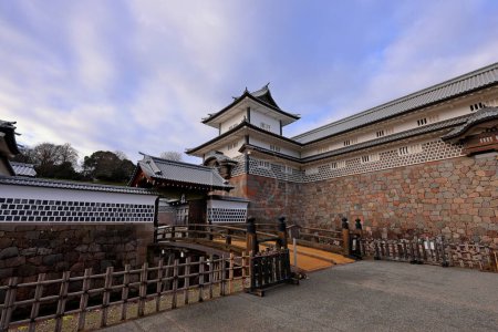 Photo for Kanazawa Castle Park a restoration castle situated at Marunouchi, Kanazawa, Ishikawa, Japan - Royalty Free Image