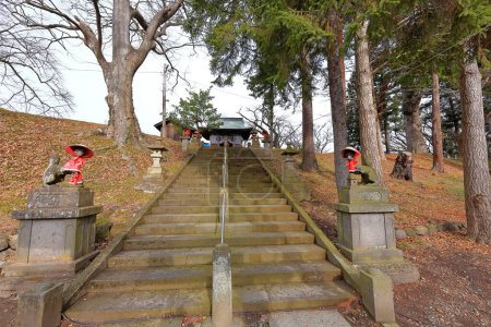 Château de Tsuruga (château de Wakamatsu) une réplique en béton du château du 14ème siècle à Otemachi, Aizuwakamatsu, Fukushima, Japon 