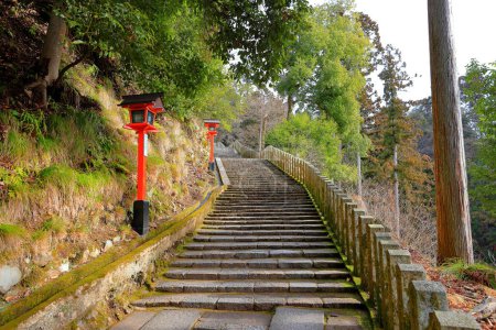 Photo for Kurama-dera Temple, a Historic Buddhist temple at Kuramahonmachi, Sakyo Ward, Kyoto, Japan - Royalty Free Image