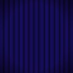 Luxurious dark blue theater curtains with central lighting. Horizontal background illustration material