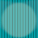 Turquoise curtains illuminated by a spotlight. A horizontal background material of refreshing blue green pleated cloth