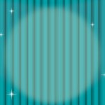 Turquoise curtains sparkling in the spotlight. A horizontal background material of refreshing blue green pleated cloth