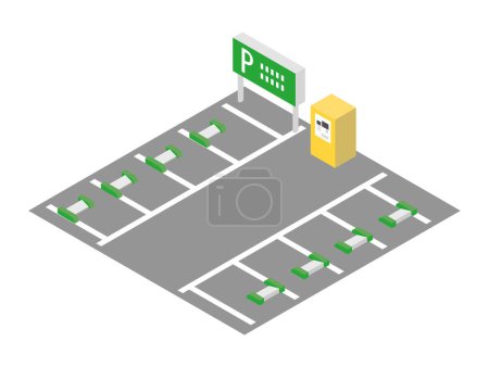 Illustration for Vector illustration of pay parking lot. - Royalty Free Image