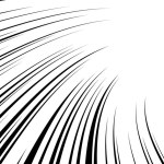 A wavy black saturated line focused on the upper right. Effect line background material used in cartoons