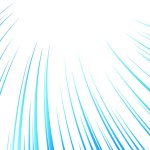 Blue gradation concentration line to focus on the top. Rectangular background illustration material with cartoon effect lines.