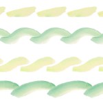 Fresh green seamless pattern painted in watercolor. Illustrations inspired by vegetables, health, and spring