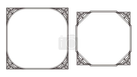 Illustration for Monochrome elegant square decorative frame. - Royalty Free Image