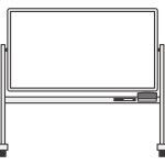 simple whiteboard with outline. Frame for teaching lessons and writing explanations.