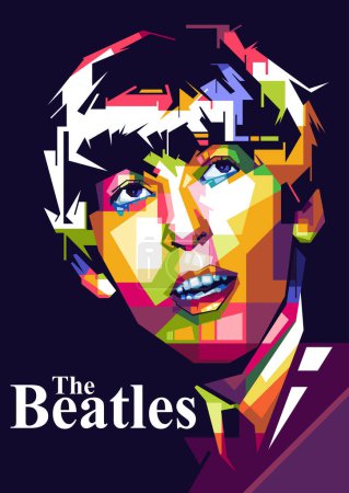 Illustration for The Beatless Vector WPAP Popart illustration artwork - Royalty Free Image