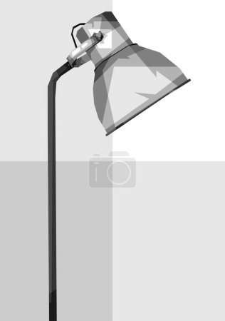 Illustration for Grayscale Lamp Study with Popart Wpap Design illustration - Royalty Free Image