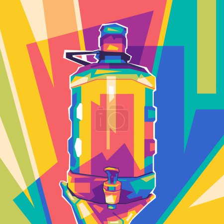 Illustration for Galloon design with pop art wpap style vector illustration - Royalty Free Image