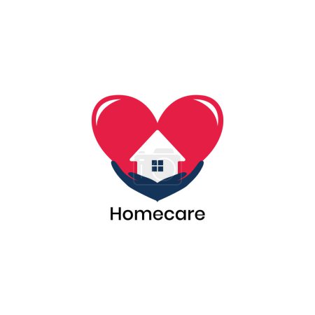 Téléchargez les illustrations : Logo des soins à domicile illustration vectorielle - en licence libre de droit