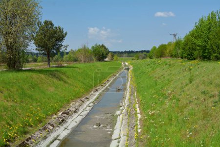 Photo for Drainage ditch, water canal - Royalty Free Image