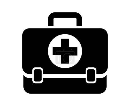 Ilustración de Icono del kit de primeros auxilios sobre fondo blanco - Imagen libre de derechos