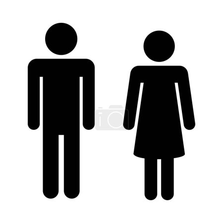 Illustration for Silhouette of a man and a woman - Royalty Free Image