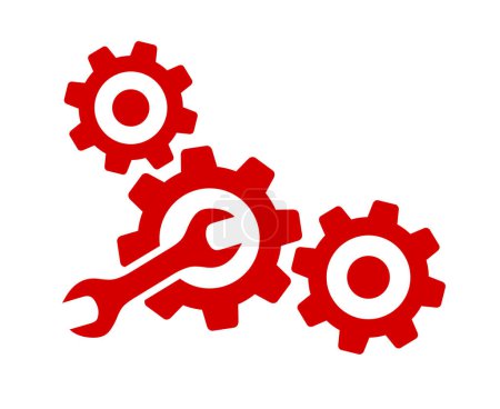 Illustration for Gear and wrench icon - Royalty Free Image
