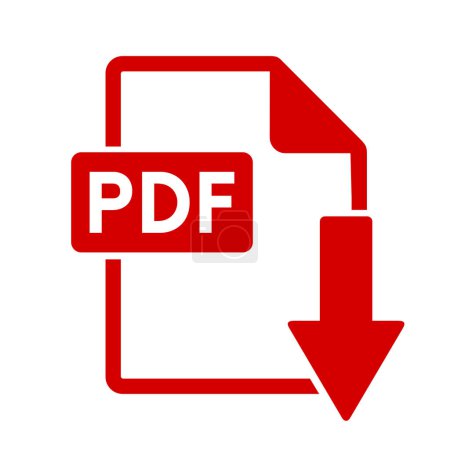 pdf download icon on white background