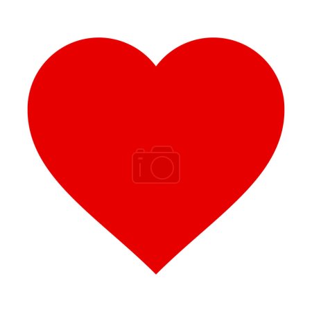Téléchargez les illustrations : Icône coeur sur fond blanc - en licence libre de droit