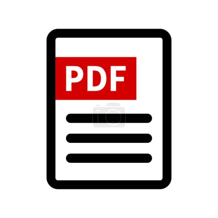pdf-Dateisymbol auf weißem Hintergrund