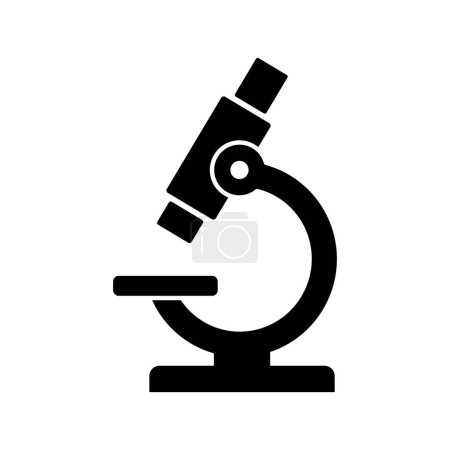 Téléchargez les illustrations : Icône de microscope sur fond blanc - en licence libre de droit
