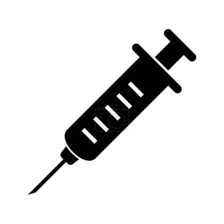 syringe icon on white background