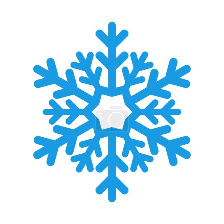 Ilustración de Copo de nieve icono aislado sobre fondo blanco - Imagen libre de derechos