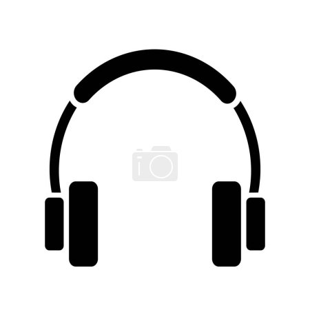 Ilustración de Icono de auriculares sobre fondo blanco - Imagen libre de derechos