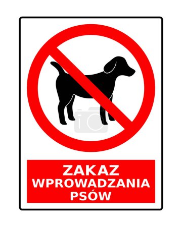 Ilustración de Prohibition sign for dogs, vector - Imagen libre de derechos