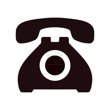 Telefon-Symbol auf weißem Hintergrund
