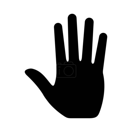 Illustration pour Icône de main isolée sur fond blanc - image libre de droit