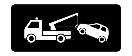 Téléchargez les illustrations : Auto help - car towing - en licence libre de droit