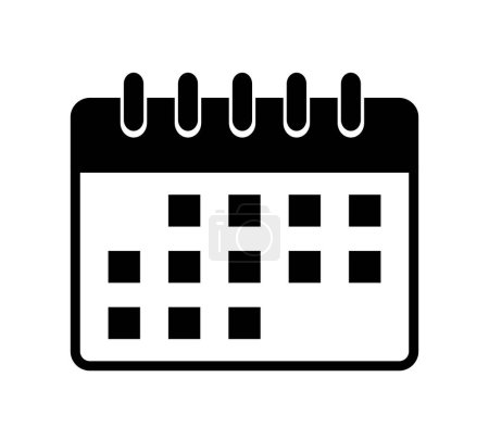 Kalender-Symbol auf weißem Hintergrund