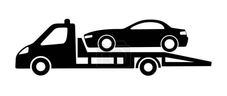 Illustration for Auto help - car towing - Royalty Free Image