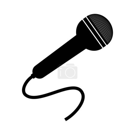 Mikrofon-Symbol auf weißem Hintergrund