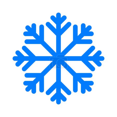 Ilustración de Copo de nieve sobre un fondo blanco - Imagen libre de derechos