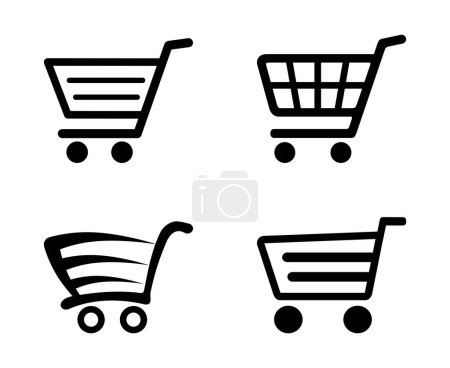 Illustration for Shopping cart for shopping icon - Royalty Free Image