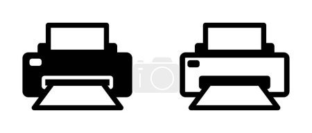 Ilustración de Icono de la impresora sobre fondo blanco - Imagen libre de derechos