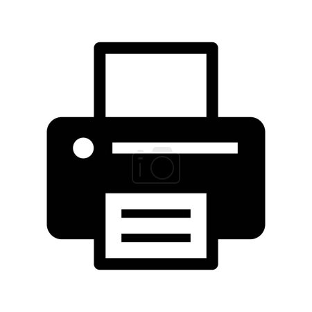 Téléchargez les illustrations : Icône de l'imprimante sur fond blanc - en licence libre de droit