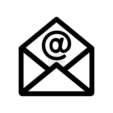 Ilustración de Icono de correo electrónico sobre fondo blanco - Imagen libre de derechos