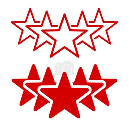 Illustration for Stars icons on white background - Royalty Free Image