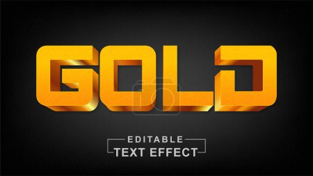 Illustration for Luxury golden 3d text editable effect - Royalty Free Image