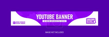 Illustration for Creative YouTube banner template - Royalty Free Image
