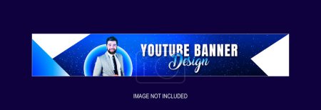 Illustration for Creative YouTube banner template - Royalty Free Image