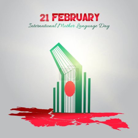 Téléchargez les illustrations : Journée internationale de la langue maternelle annonces créatives. 21 février Journée de la langue maternelle du Bangladesh - en licence libre de droit