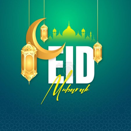 Eid Al Fitr Colorful Greeting card template