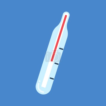 Photo for Glass alcohol thermometer, illustration, vector - Royalty Free Image